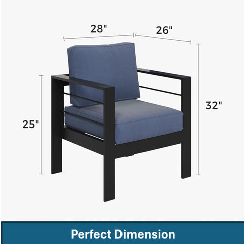 Outdoor Patio Set, All-Weather, Thick Cushions