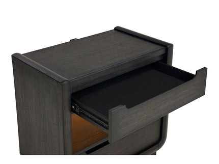 Bangor - 2 Drawer LED Nightstand With USB - Black