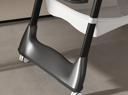 Adjustable Baby High Chair 0-6 Years, Portable Infant Feeding Seat With Safety Belt, Silent Lockable Wheels