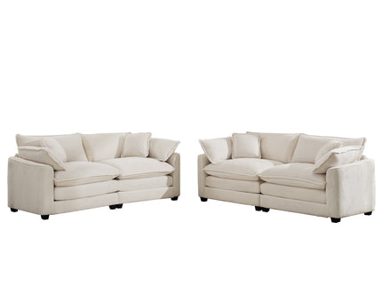 Elegant Oversized Sectional Sofa Set With Deep Seats And Flexible Layout