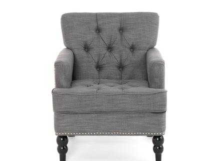 Harrison - Tufted Club Chair With Button Tufted Back And Birch Wood Legs