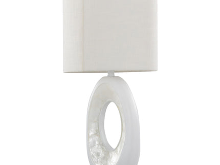 Pearl - Contemporary Table Lamp (Set of 2) - Matte White / Natural Shell