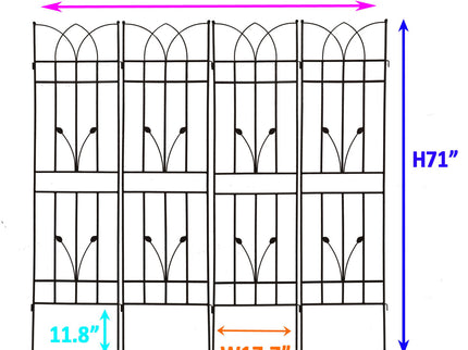 Metal Garden Trellis Rustproof For Climbing Plants Outdoor Flower Support