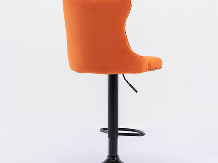 Swivel Barstools Adjusatble Seat Height, Modern Upholstered Bar Stools With Backs Comfortable Tufted For Home Pub And Kitchen Island (Set of 2)