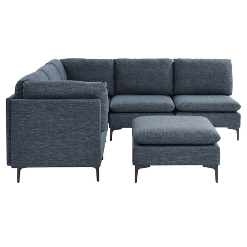 Upholstered Modular Sectional & Tall Legs