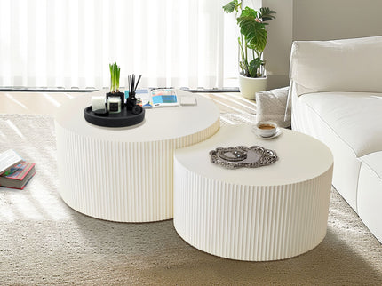 Wave Stripe Nesting Coffee Table (Set of 2)