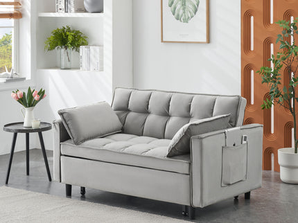 Sofa Bed With Pockets, 3 In 1 Convertible For Living Room