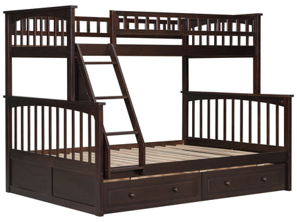 Bunk Bed With Drawers, Convertible Storage Bed
