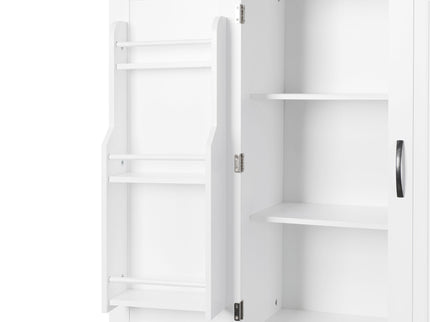 Bathroom Storage Cabinet With Doors And Drawer, Adjustable Shelf