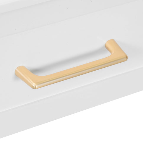 Elegant Vanity Makeup Table & Chair Set Modern Dressing Table With Organizer Writing Desk Charging Port Engineered Wood - White