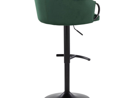 Claire - Contemporary Adjustable Barstool With Swivel With Rounded T Footrest (Set of 2)