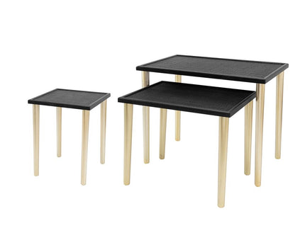 Side Tables (Set of 3) - Black / Gold