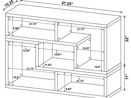 Convertable L-Shaped Bookcase With Open Shelves - White