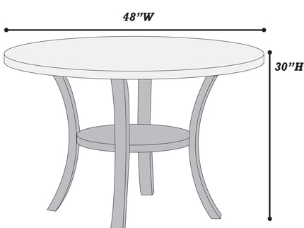 5 Piece Dining Set Chairs, Table With Lower Shelf - Black / Dark Gray / White