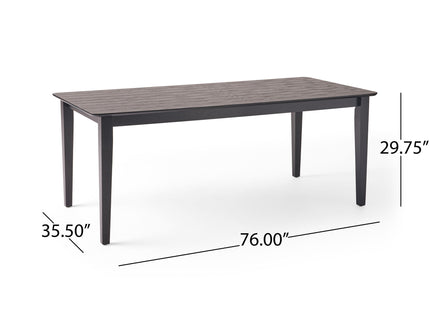 Farmhouse Charm Dining Table With Square Leg