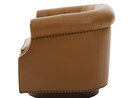 360° Swivel Accent Chair With Curved Back