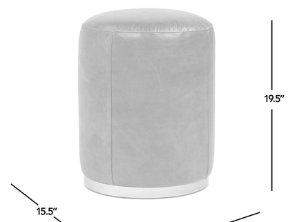 Nico - Round Ottoman Stool - Brown