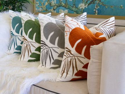 Autumn Vibes Leaf Accent Pillow