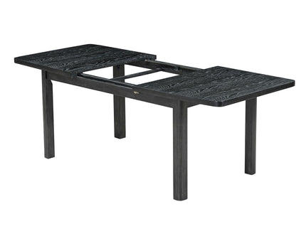 Topmax - Rustic Extendable Dining Table Set With Removable Leaf, 6 Upholstered Armless Dining Chairs And 2 Padded Arm Chairs, 9 Pieces