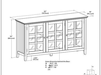 Acadian - Wide Storage Cabinet Handcrafted