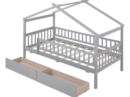 House Bed With 2 Drawers