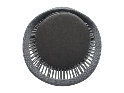 Modern Swivel Wicker Lounge Chair With Round Design