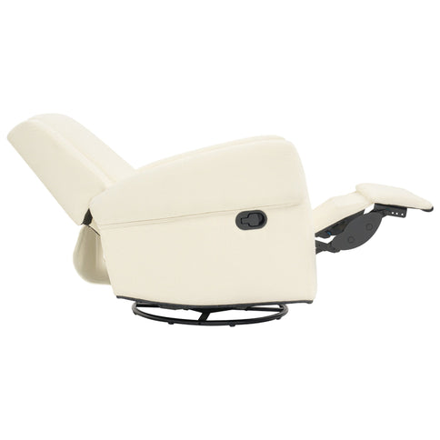 Manual Recliner Chair With Swivel Rocker Function, Dual Recline Angles