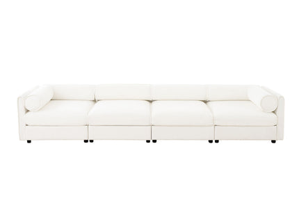 Stylish Sofa With Storage Seat And Cylindrical Backrest
