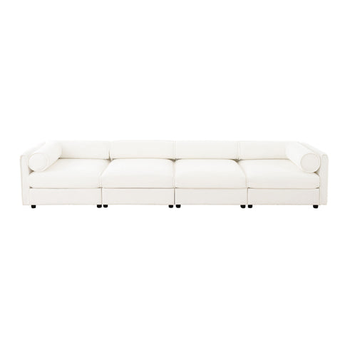 Stylish Sofa With Storage Seat And Cylindrical Backrest
