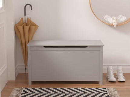 Toy Box Storage With Safety Hinged Lid