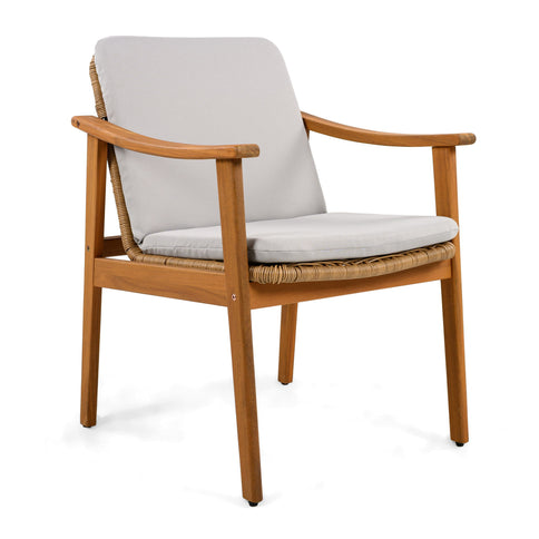 7 Piece Outdoor Patio Dining Set With & 6 Arm Chairs