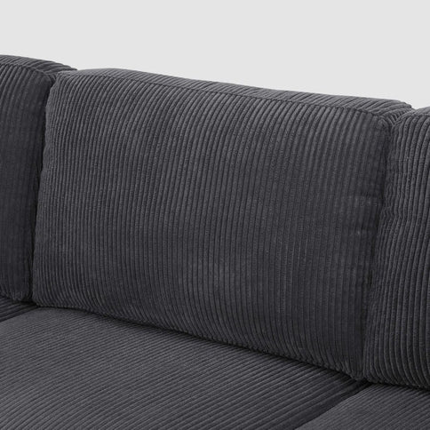 Upholstered Sectional With Toss Pillows