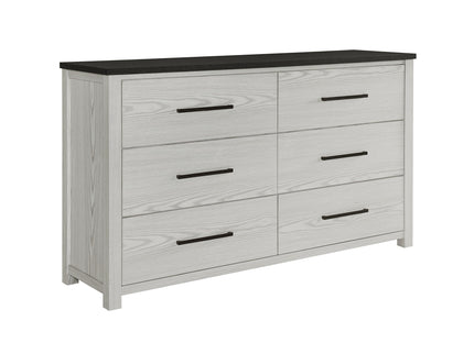 Avery - King Bedroom Set With Bookcase Headboard, Low Profile Bed, Spacious Drawers - Beige