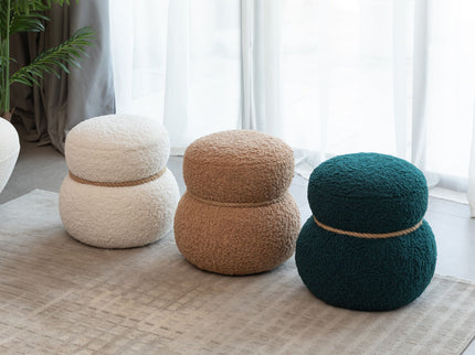 Snowman Stool With Cushion And Solid Wood Frame