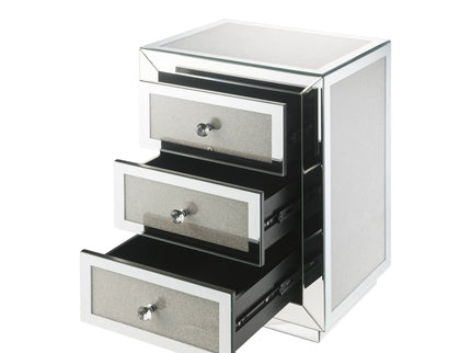 Noralie - Accent Table - Silver / Mirror
