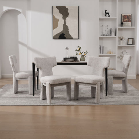 Armless Curved Back Accent Chairs