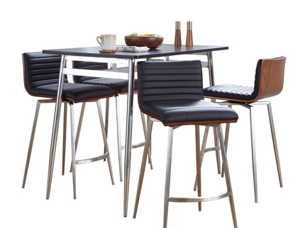 Marcel Mason - 5 Piece Swivel Contemporary Counter Height Dining Set