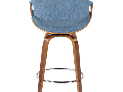 Curvini - Mid Century Modern Counter Stool (Set of 2)