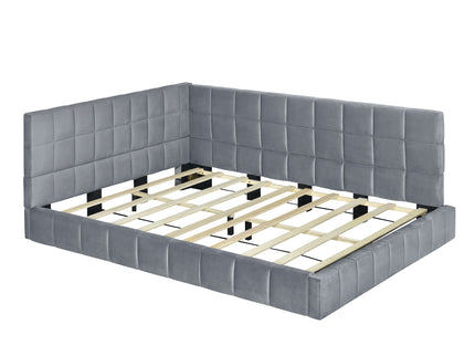 Full Size Upholstered Classic Mid Century Modern Daybed / Sofa Bed Frame, Elegant Design - Gray