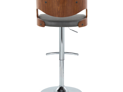 Pino - Mid Century Modern Adjustable Barstool & Swivel With Rounded T Footrest (Set of 2)