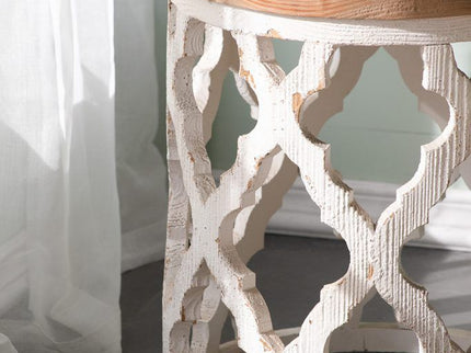 Stylish Rustic Round Wooden Table