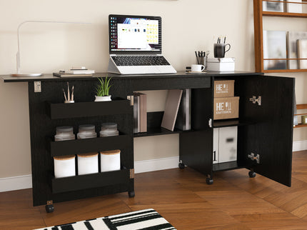 Foldable Sewing Table With Locking Casters