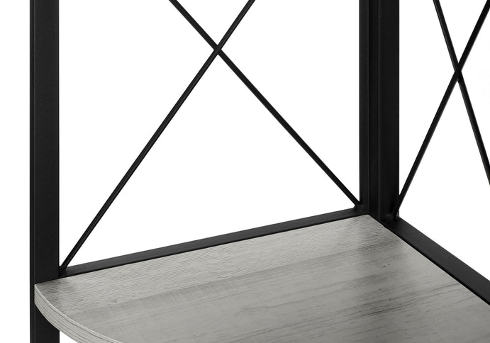 Bookshelf, Bookcase, Etagere, Corner, 4 Tier, Office, Marble Look Contemporary & Modern