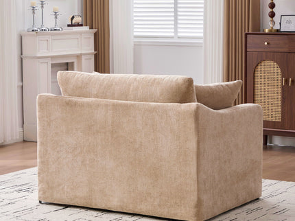 Farmhouse Accent Chair With 2 Bolster Pillows