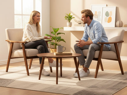 Accent Chair, Classic Mid Century Modern For Extra Seating