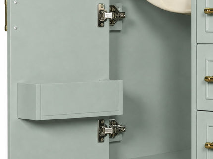 Modern Bathroom Vanity With Sink, Soft Close Doors, 3 Drawers