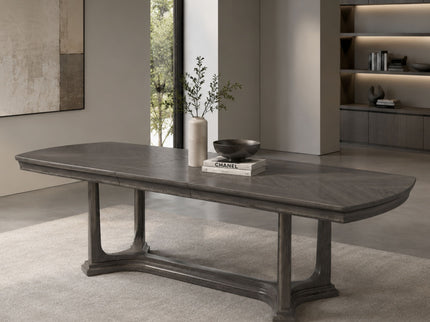 Arcus - Rectangular Dining Table With Butterfly Leaf - Charcoal Gray