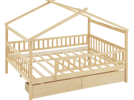 House Bed With 2 Drawers