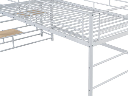 Loft Bed With Storage Stairs And Metal Frame