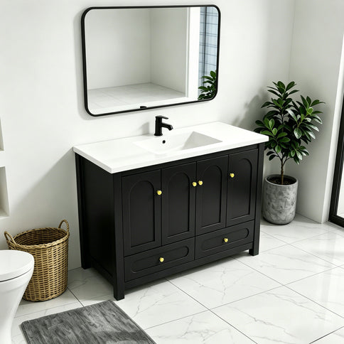Bathroom Vanity With Sink Combo, 4 Soft Close Doors And 2 Drawers